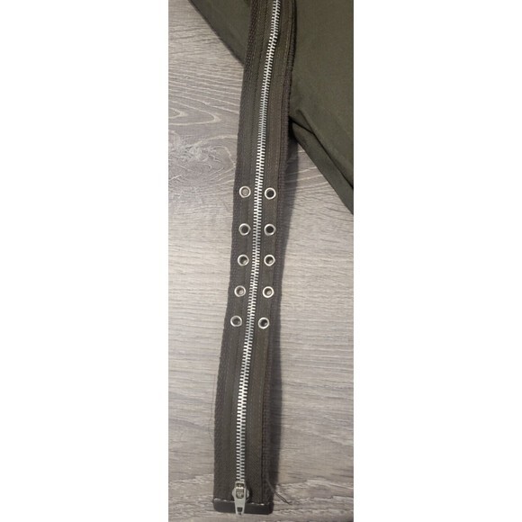 NWT‎ WOMEN'S MOKACHINO CHINO PANTS-SIZE: 18 OLIVE GREEN BELTED ZIPPER ANKLE - Picture 10 of 11